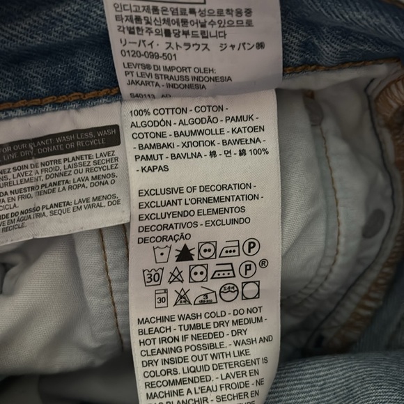 Levi’s Women 501 Button Fly Distressed Denim Jeans- Size 28 - Picture 7 of 8